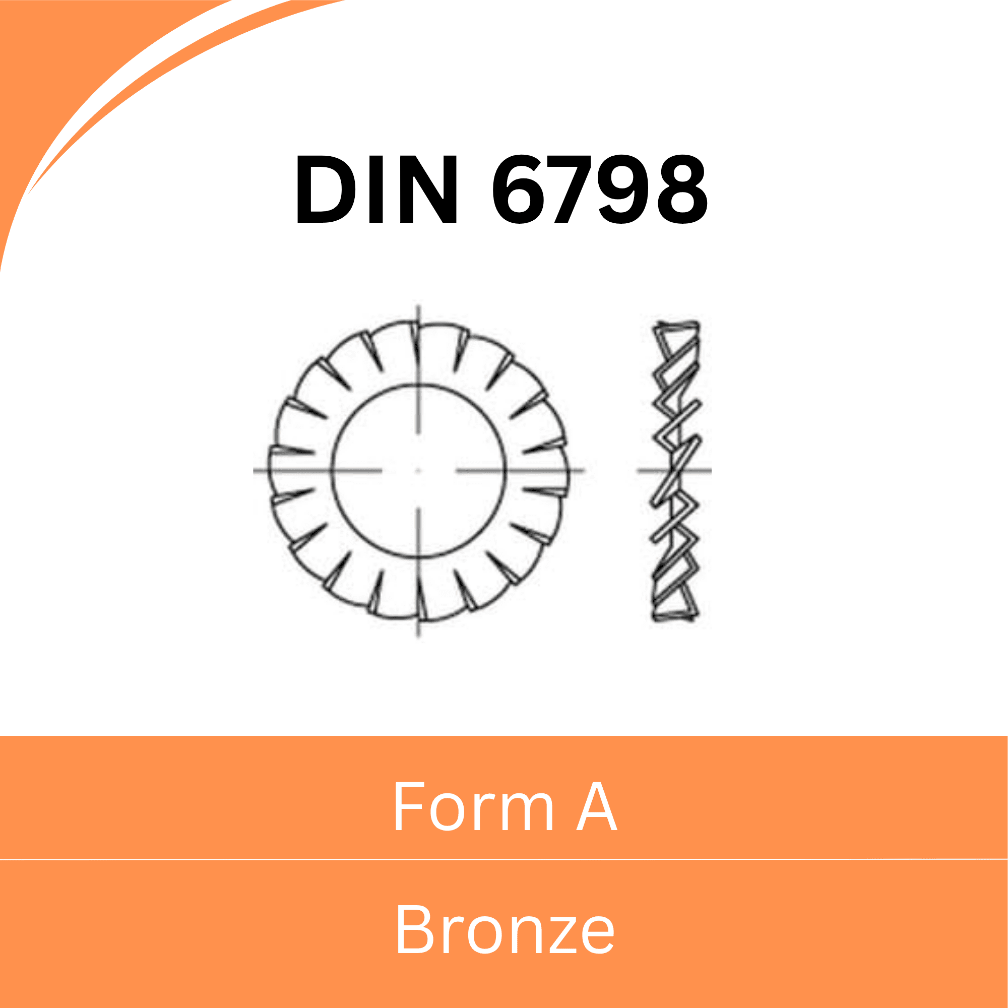 Bild für Kategorie ➤ Kategorie: DIN 6798 ➤ Fächerscheiben -Form A- (Bronze)